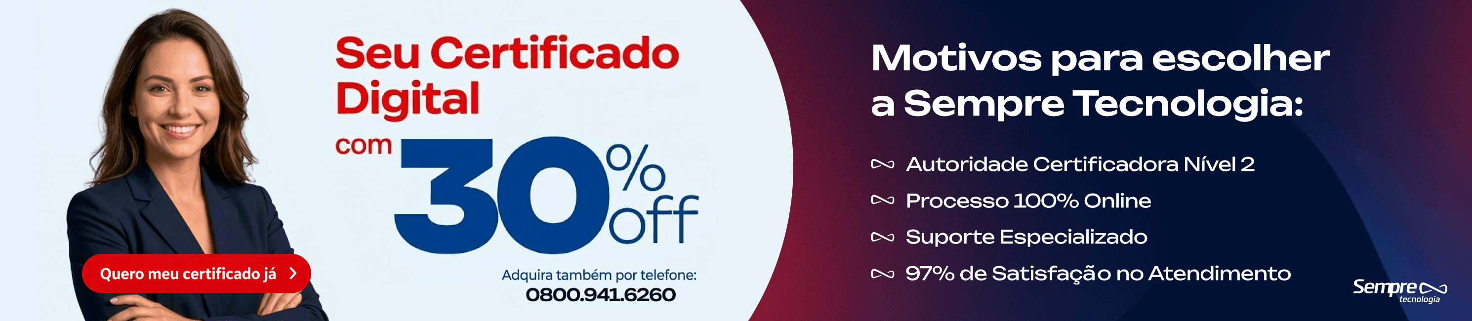 Seu certificado digital com 30% off